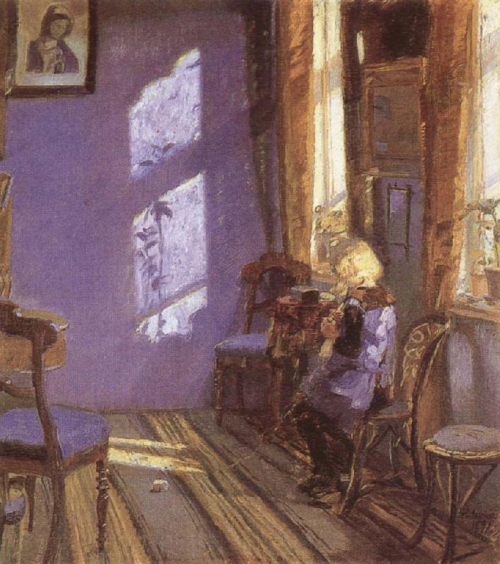 Anna Ancher Sunlight in the Blue Room